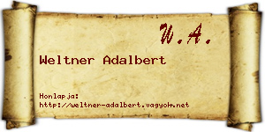 Weltner Adalbert névjegykártya